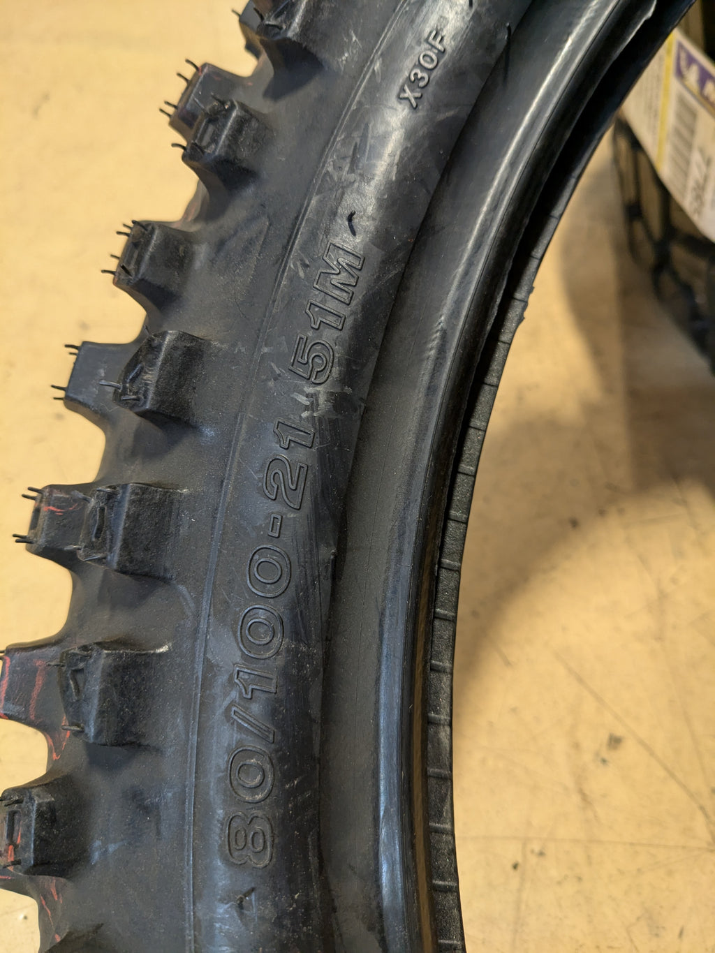 BRIDGESTONE BATTLECROSS X30 BSW 80 100 21 51M FRONT MOTORCYCLE TIRE 003100