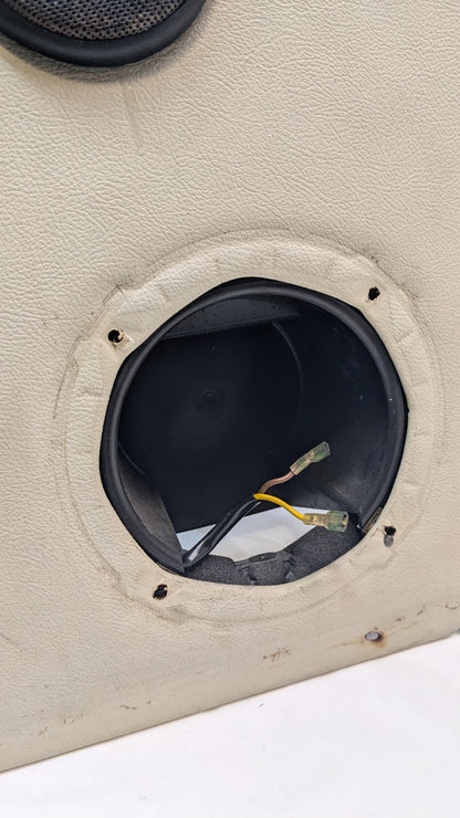 USED PORSCHE 911 CARRERA LEFT LEATHER DOOR PANEL WITH TWEETER AND HANDLE