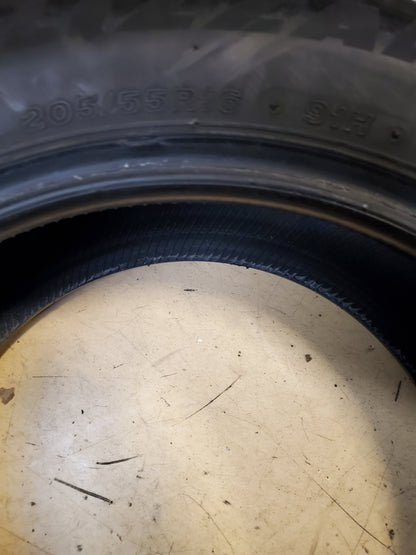 4 USED OS BRIDGESTONE BLIZZAK WS80 BSW P 205 55 16 91H WINTER TIRE 013006