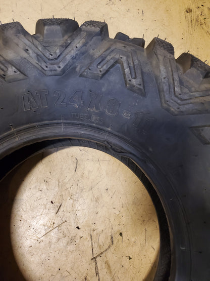 DAMAGED NOS SUNF A033 BSW AT 24 8 11 65J 6PLY ATV/UTV TIRE MSA033240811