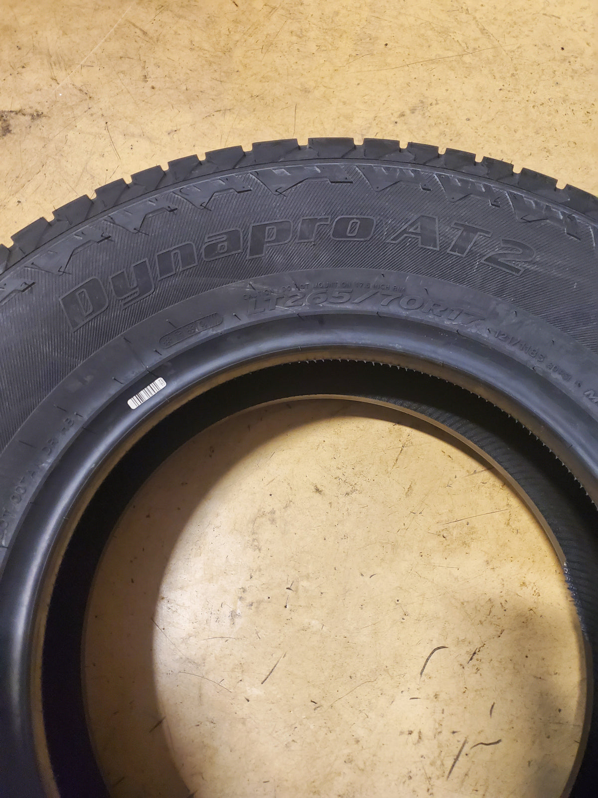 HANKOOK DYNAPRO AT2 BSW LT 265 70 17 121/118S 10PLY ALL TERRAIN TIRE 2021363