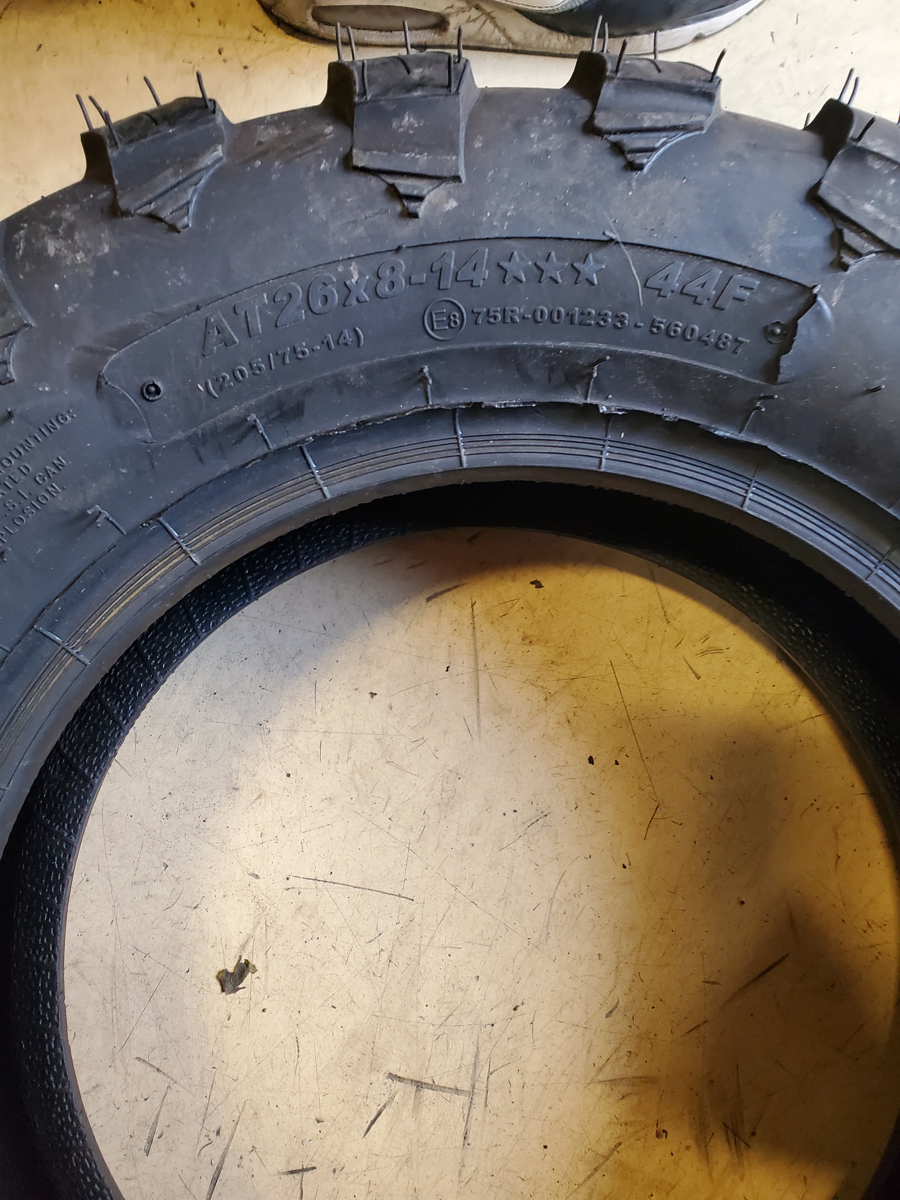 NOS CARLISLE TERRATHON BSW AT 26 8 14 44F ATV/UTV TIRE 560487