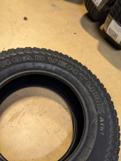 KUMHO ROAD VENTURE AT51 BSW LT 275 70 18 125/122R LRE 10 PLY ALL TERRAIN TIRE 2177823