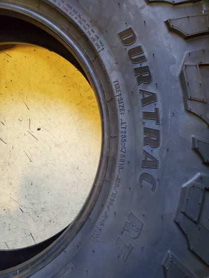 GOODYEAR WRANGLER DURATRAC RT LT 285 75 18 129/126S 10PLY RUGGED TIRE 176300991