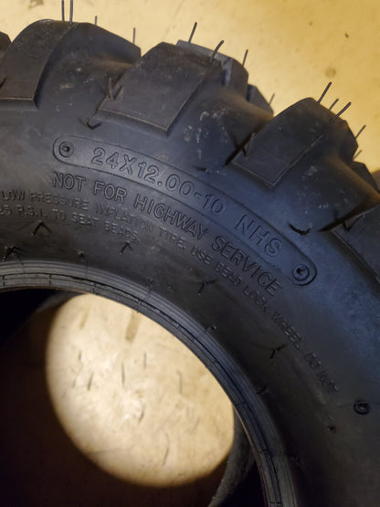CARLSTAR AT489 BSW  24 12 10 4PLY ATV/UTV TIRE 5798A6