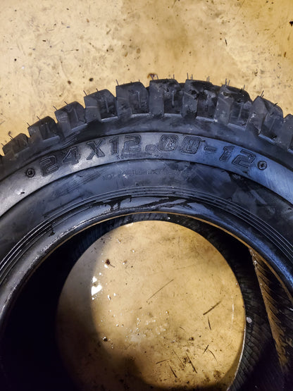KENDA SUPER TURF K500 BSW 24 12 12 8PLY LAWN MOWER TIRE 10500128AD1