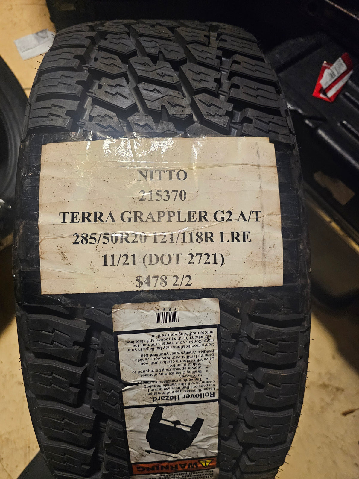 2 NITTO TERRA GRAPPLER G2 LT 285 50 20 121/118R LRE 10PLY ALL TERRAIN TIRES 215370