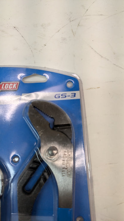 CHANNELLOCK GS-3 TONGUE AND GROOVE PLIER SET, 6 1/2", 9 1/2" AND 12", STRAIGHT JAW