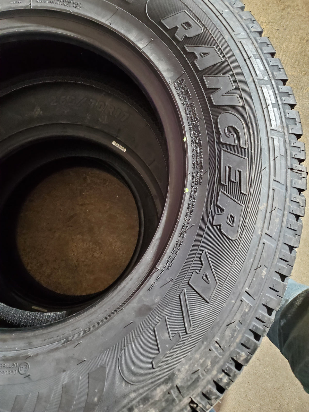 2 THUNDERER RANGER A/T R404 BSW P 265 70 17 115T ALL TERRAIN TIRE TH0635