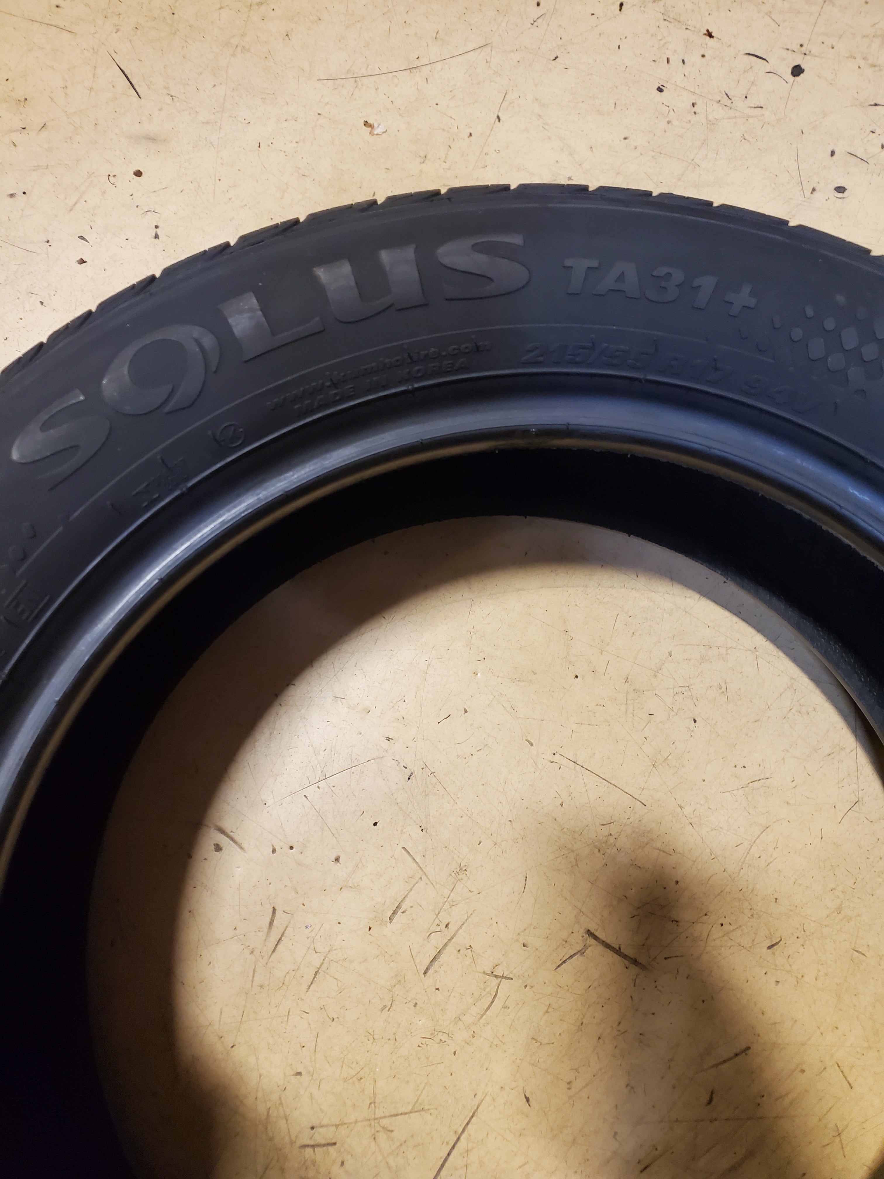 KUMHO SOLUS TA31+ BSW P 215 55 17 94V ALL SEASON TIRE 2262393