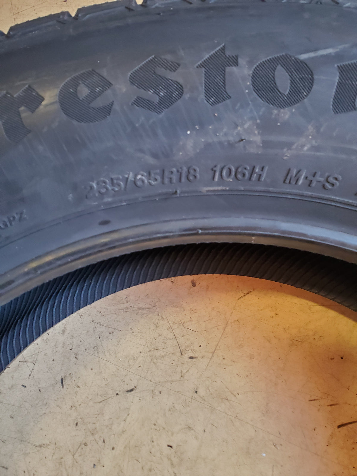4 FIRESTONE WEATHERGRIP BSW P 235 65 18 106H ALL WEATHER TIRE 009167