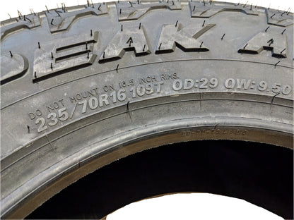 FALKEN WILDPEAK A/T 4W BSW P 235 70 16 109T XL ALL TERRAIN TIRE 28844109