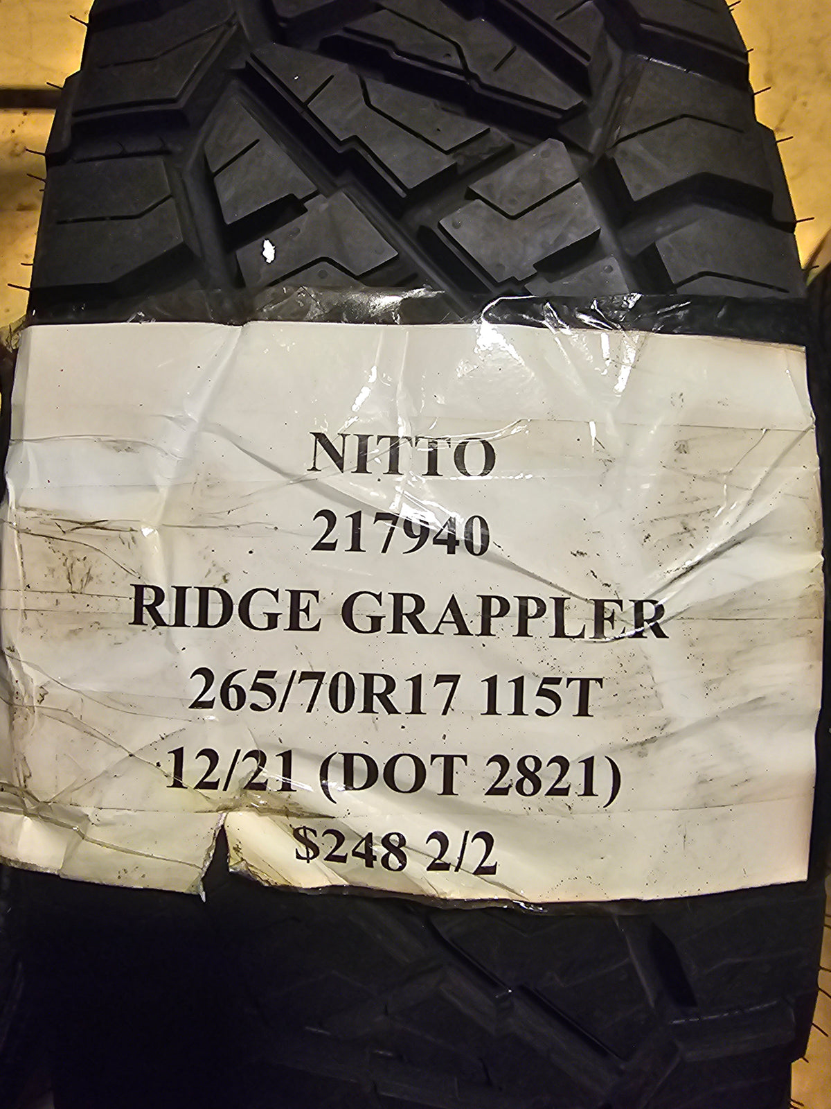 2 NITTO RIDGE GRAPPLER P 265 70 17 115T  SL ALL SEASON TIRES 217940
