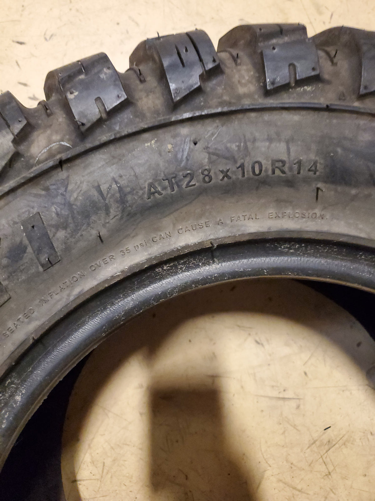 KANATI MONGREL BSW AT 28 10 14 10PLY ATV/UTV TIRE AM142810MG