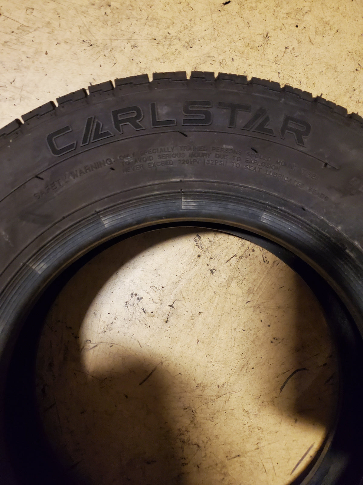 CARLSTAR RADIAL TRAIL RH BSW 145 12C 95/93L 10PLY TRAILER TIRE 5151321