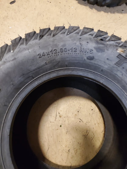 NOS CARLISLE TURF SMART BSW 24 12 12 4PLY LAWN TIRE 241212