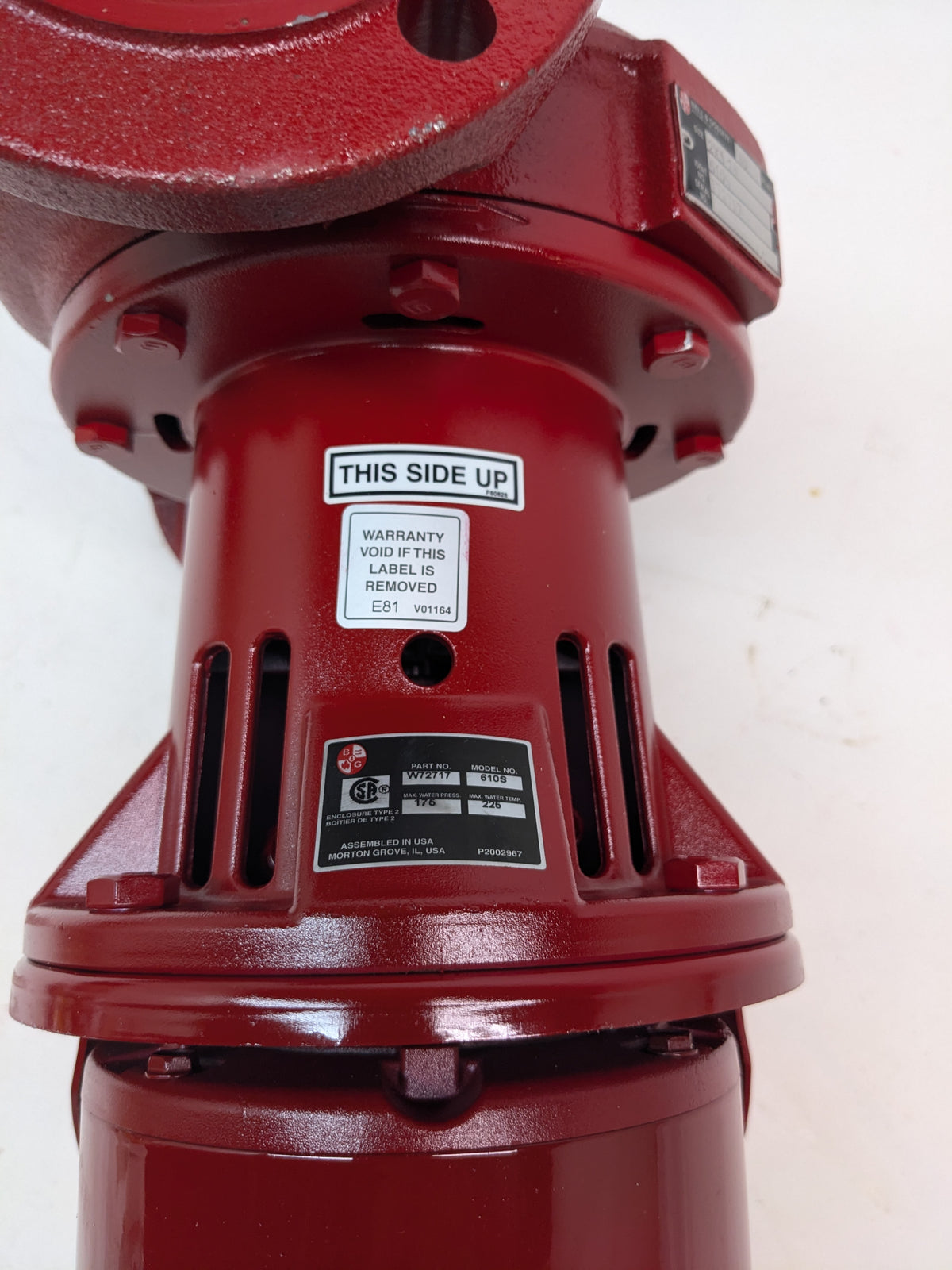 BELL & GOSSETT 610S PUMP WITH 1/2 HP W72717 2LHR4