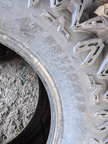 NOS SEDONA RIP SAW R/T AT35 BSW AT 25 10 12 50F 6PLY ATV/UTV TIRE RS2510R12