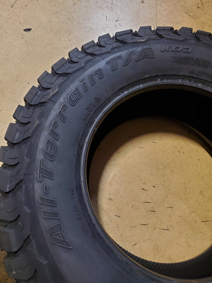 2 BFGOODRICH ALL-TERRAIN T/A KO3 BSW LT 285 70 17 116/113S 6PLY TIRE 62187