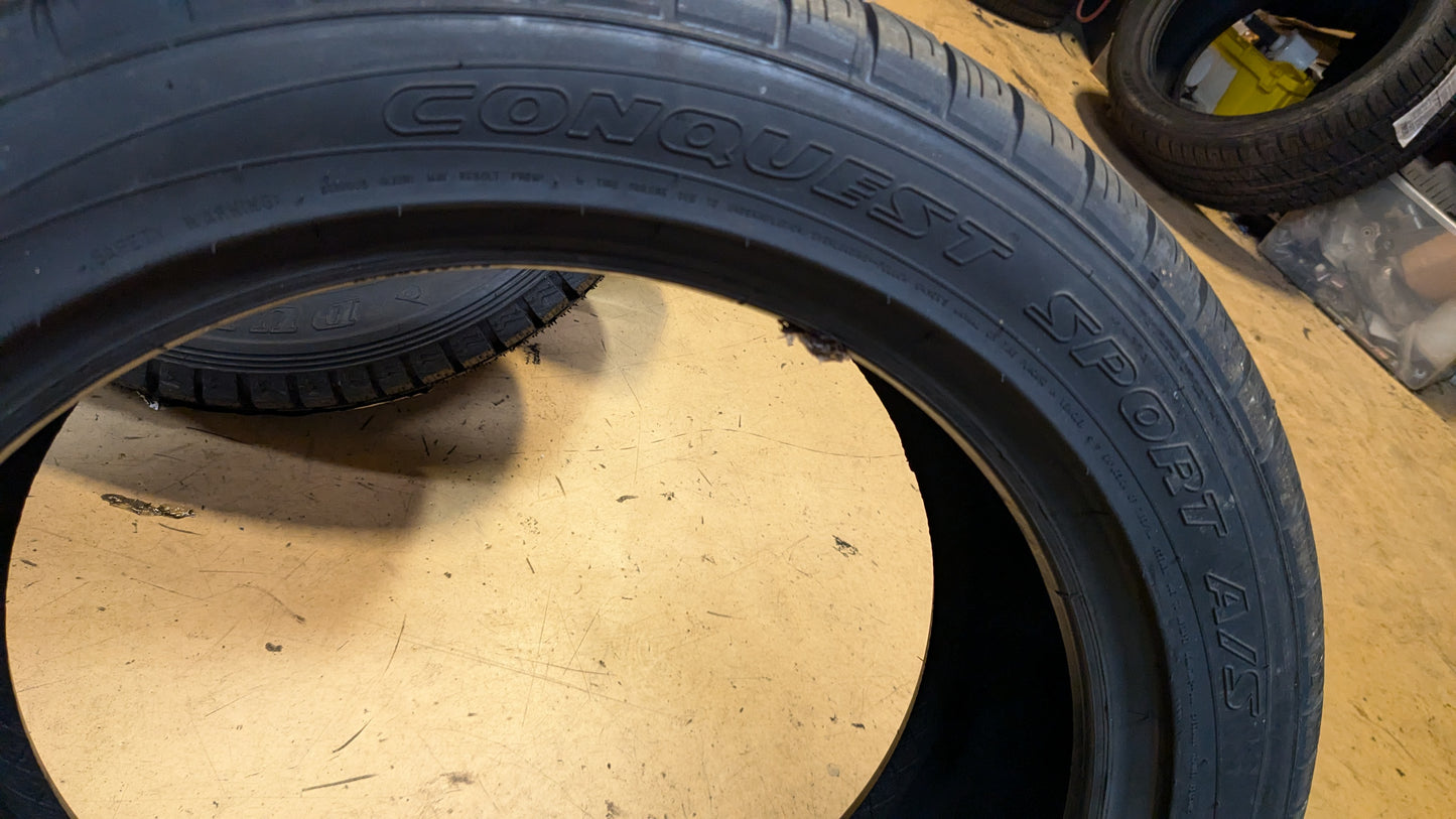 DUNLOP  CONQUEST SPORT A/S BSW P 245 45 18 96Y SL UHP TIRE 016706