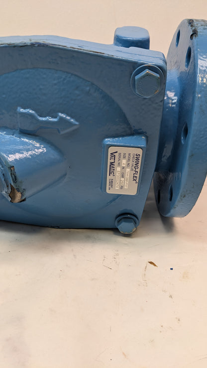 VAL-MATIC SWING FLEX CHECK VALVE SWING INLINE VALVE BODY 4 IN PIPE SIZE FLANGE X FLANGE STD 7504A-DB6F-P7VT