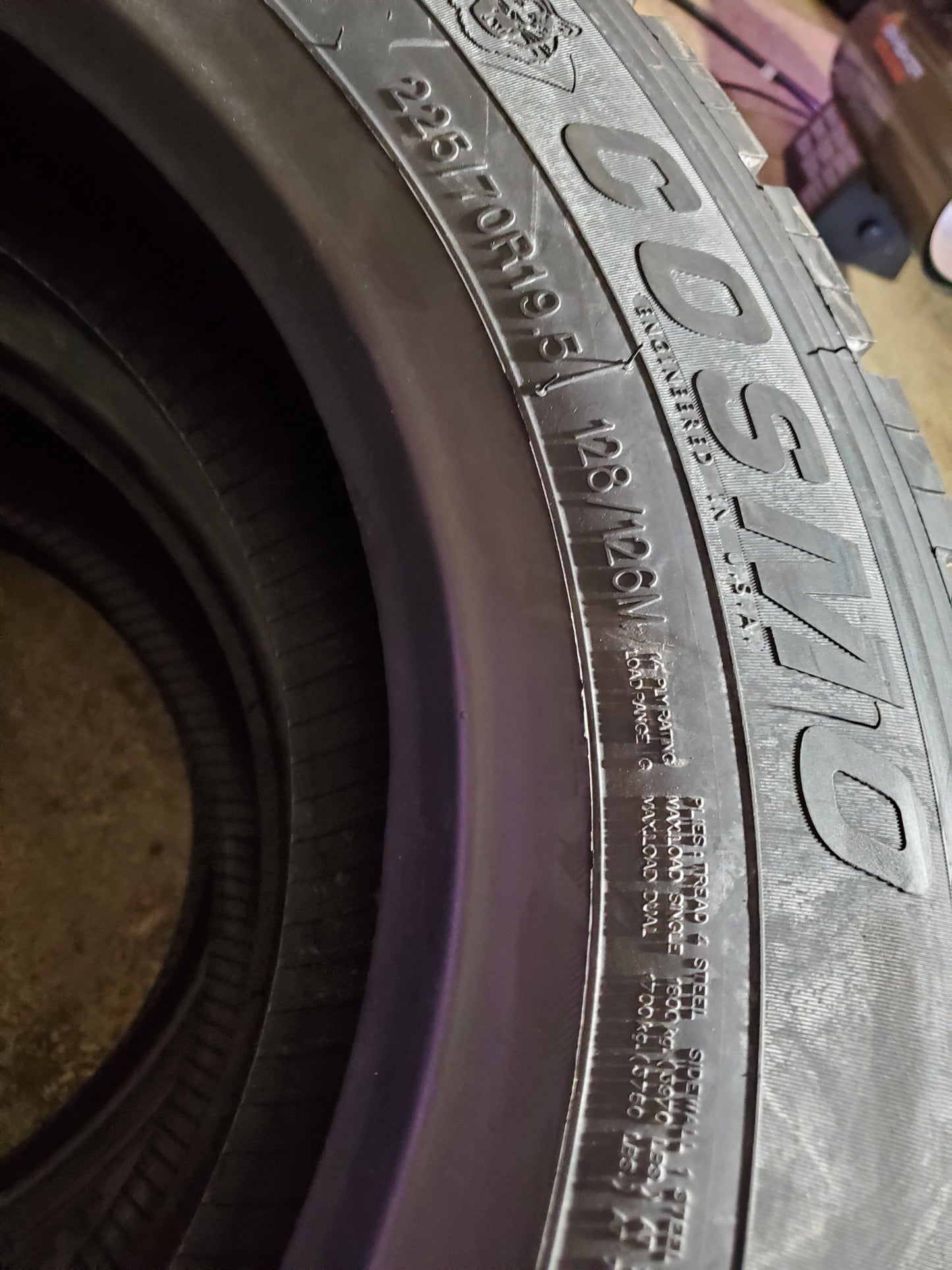 COSMO CT706 PLUS BSW LT 225 70 19.5 128/126M 14PLY COMMERCIAL TIRE I0106948