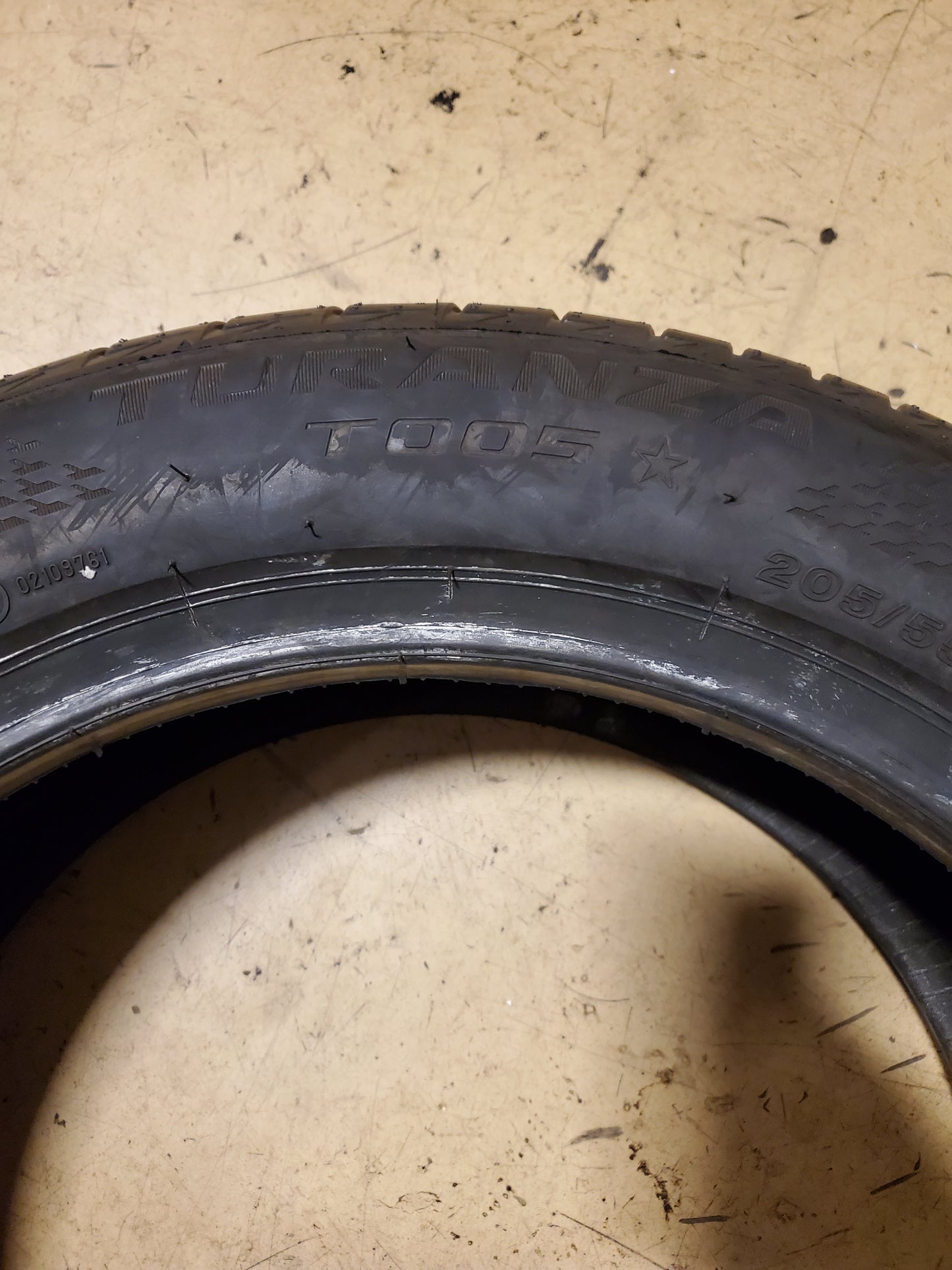BRIDGESTONE TURANZA T005 BSW P 205 55 17 95W XL SUMMER TIRE 011965