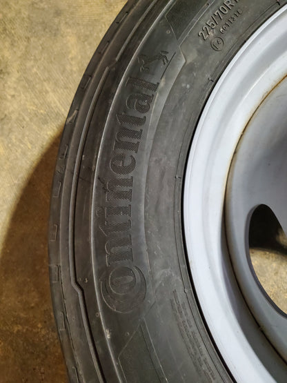 CONTINENTAL CONTI HYBRID HS3 BSW LT 225 70 19.5 128/126N 14PLY COMMERCIAL TIRE W/ WHEEL 05125850000