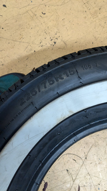 COKER CLASSIC STAR SERIES WHITEWALL WSW P 225 75 15 106T XL TIRE 738107