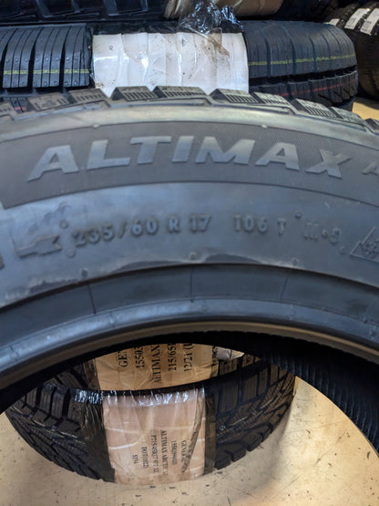 NOS GENERAL ALTIMAX ARCTIC 12 BSW P 235 60 17 106T XL WINTER/SNOW TIRE 15503140000