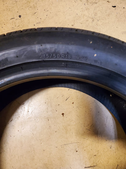 2 UNIROYAL TIGER PAW TOURING A/S BSW P 215 50 18 92V ALL SEASON TIRE 36583