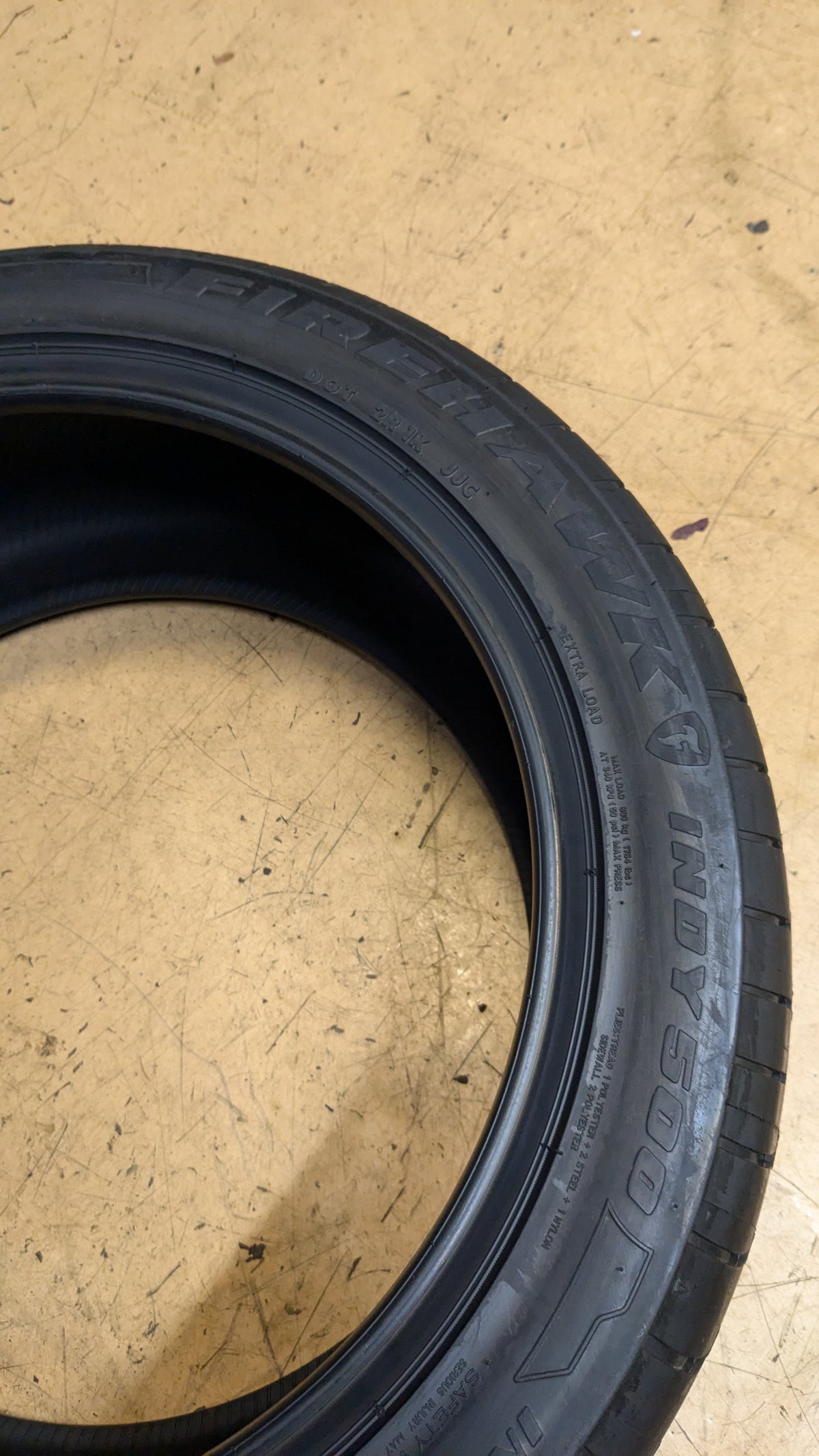 2 FIRESTONE FIREHAWK INDY 500 BSW P 245 45 18 100W XL UHP TIRE 012309