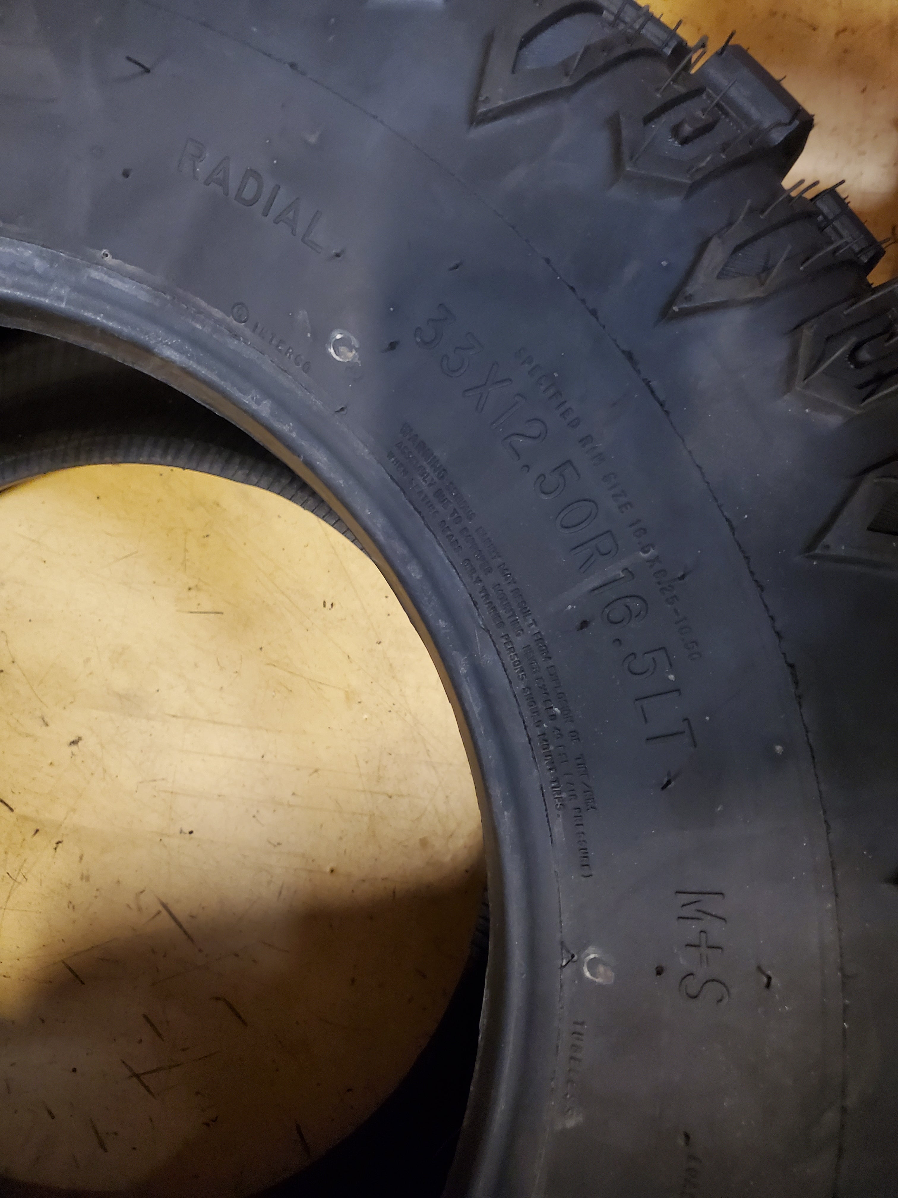 INTERCO TRXUS M/T BSW LT 33 12.5 16.5 10PLY MUD TIRE RXM08R