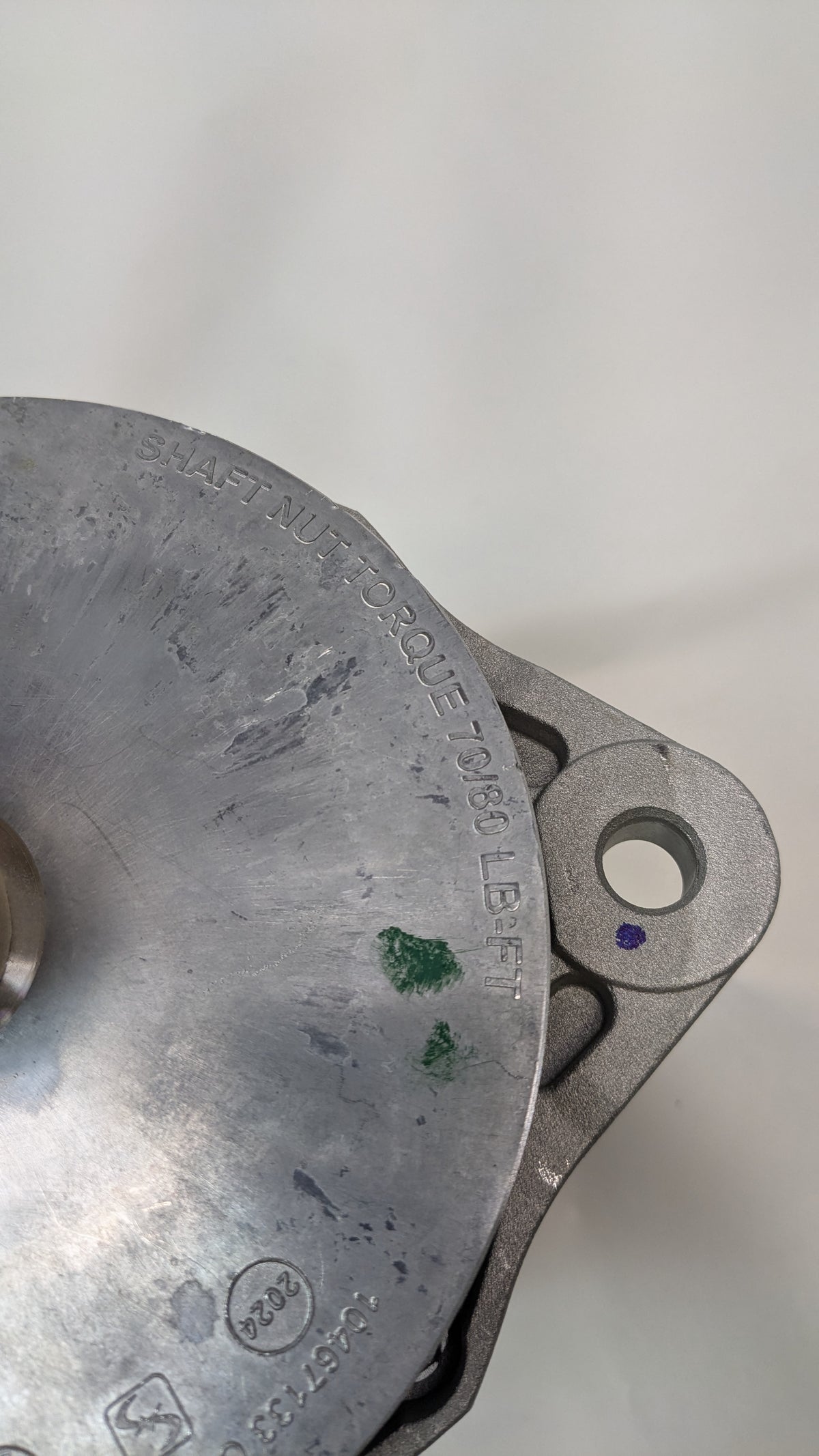 DELCO REMY ALTERNATOR 35SI MODEL 12V 140A 1/4 B+ OUTPUT TERMINAL J180 HINGE 8600064