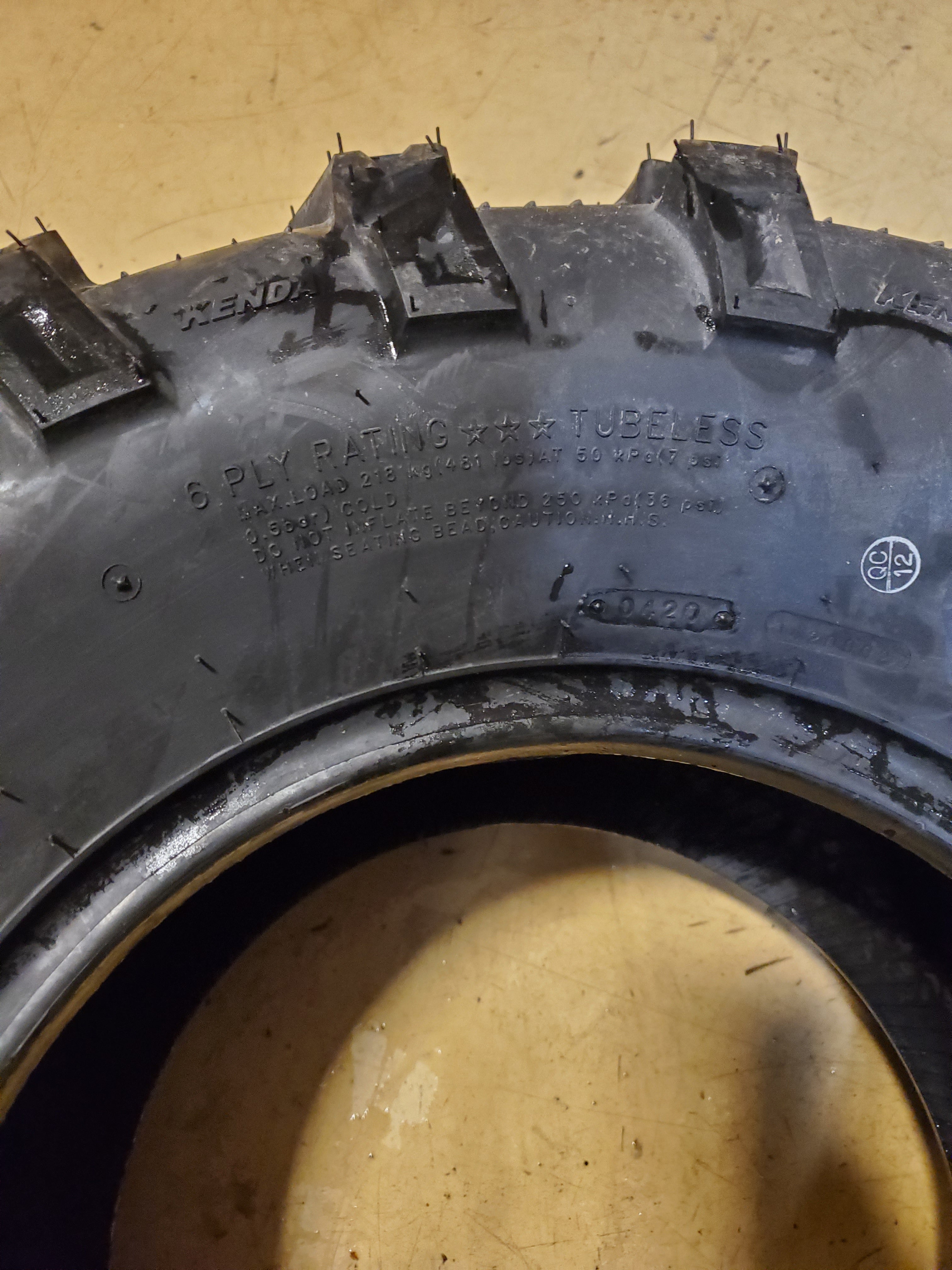 NOS KENDA BEAR CLAW EVO AT 26 11 12 6PLY REAR ATV/UTV TIRE 85921261C1