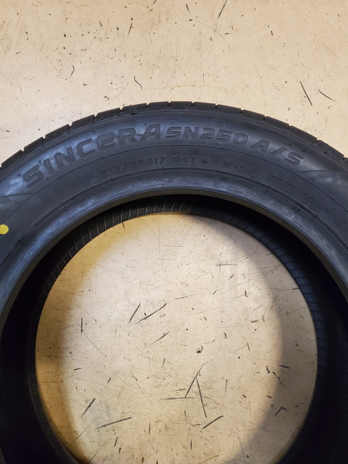 NOS FALKEN SINCERA SN250 A/S BSW P 215 55 17 94T ALL SEASON TIRE 28294727