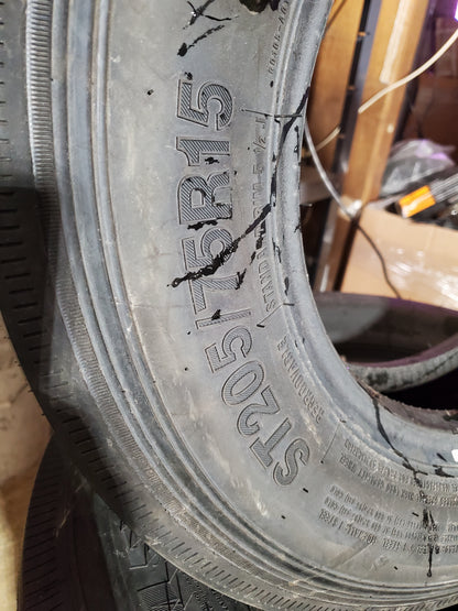 TRANSEAGLE ST RADIAL BSW LT 205 75 15 115/110N 14PLY TRAILER TIRE TA27