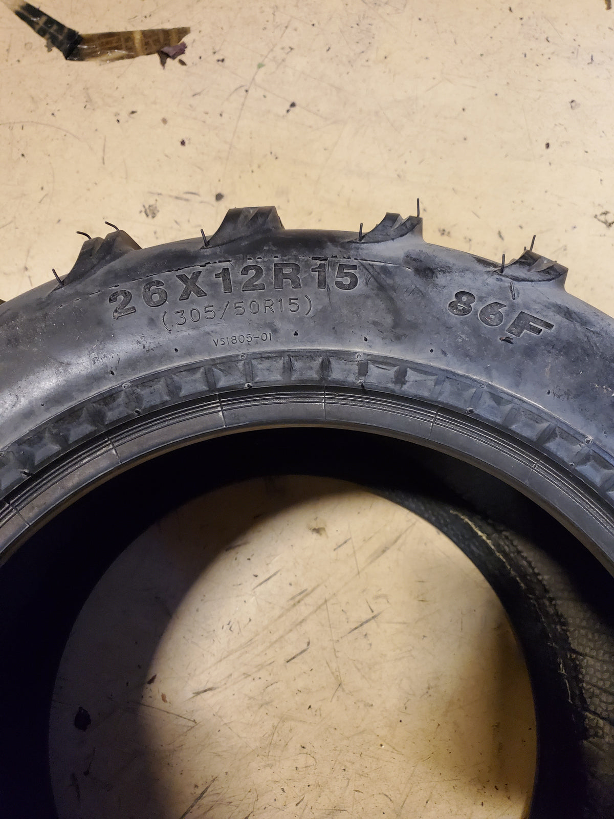 VISION TRAILFINDER VPR BSW  26 12 15 86F 6PLY ATV/UTV TIRE VT261215