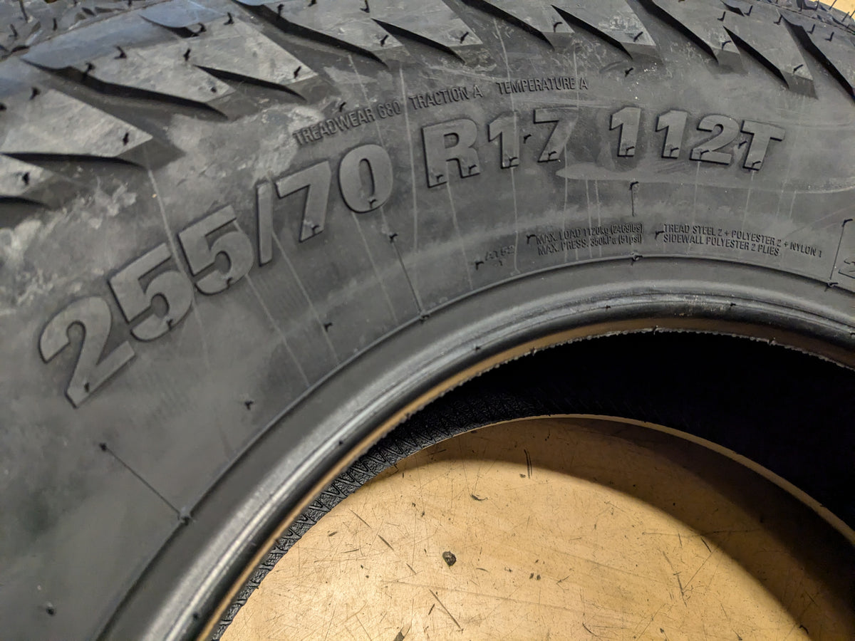 KUMHO ROAD VENTURE AT52 BSW P 255 70 17 112T SL ALL TERRAIN TIRE 2283933