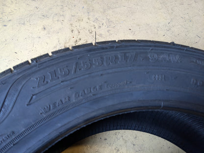 2 GOODYEAR ASSURANCE OUTLAST BSW P 215 55 17 94V ALL SEASON TIRE 409340554