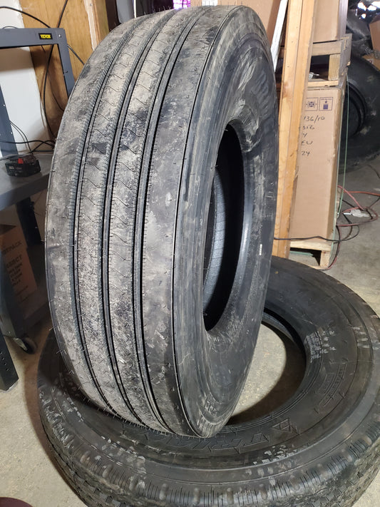 NOS BRIDGESTONE ECOPIA R283A BSW LT 11 22.5 144/142L 14PLY STEER TIRE 008832