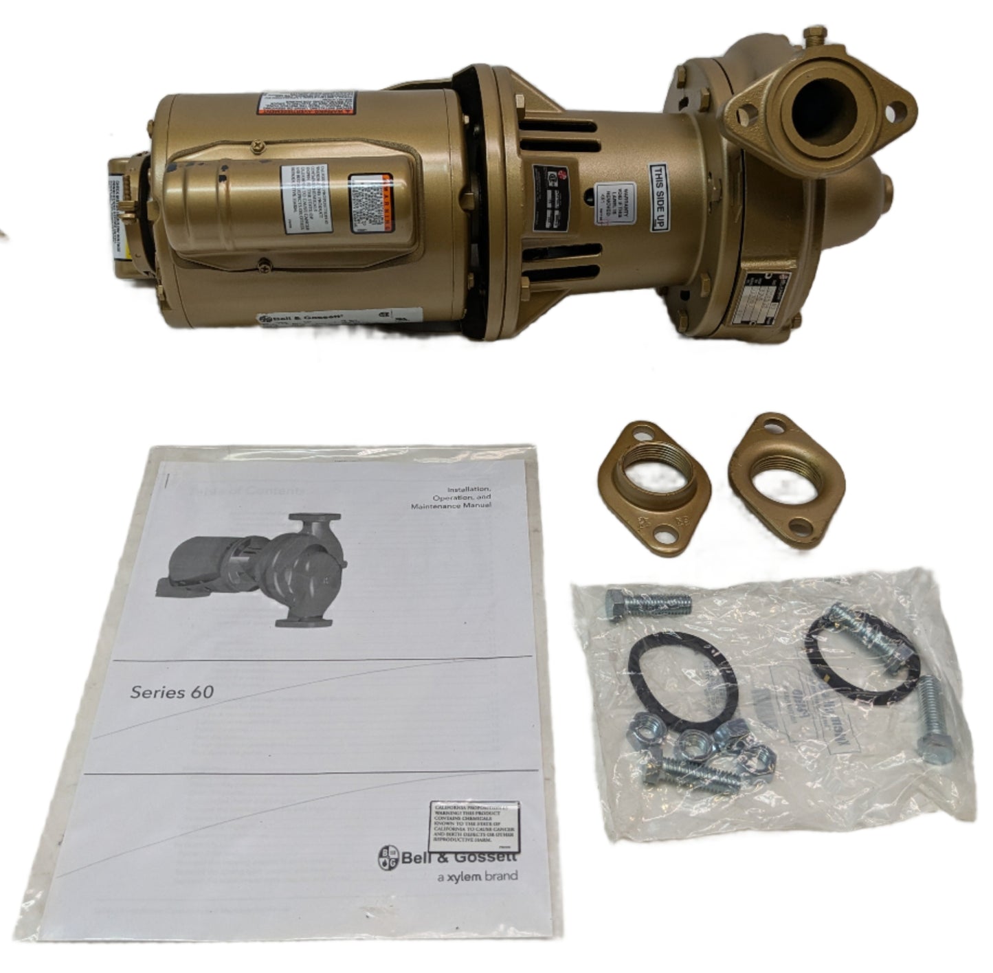 BELL AND GOSSET SERIES 60 PUMP W72709LF AB 1/4 HP B604S 1-1/4 X 5-1/4 5JPE3