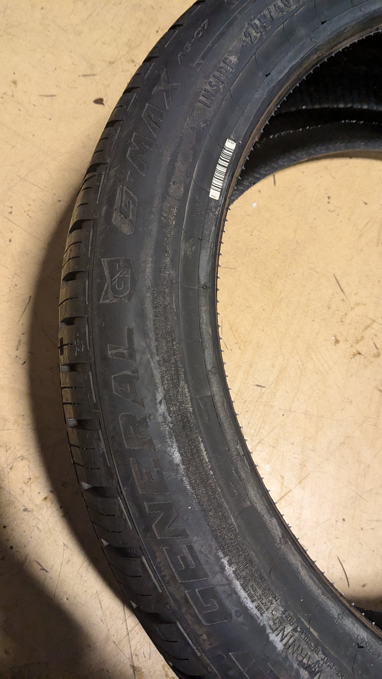 GENERAL G-MAX AS-07 BSW P 245 40 19 98W XL UHP ALL SEASON TIRE 15579980000