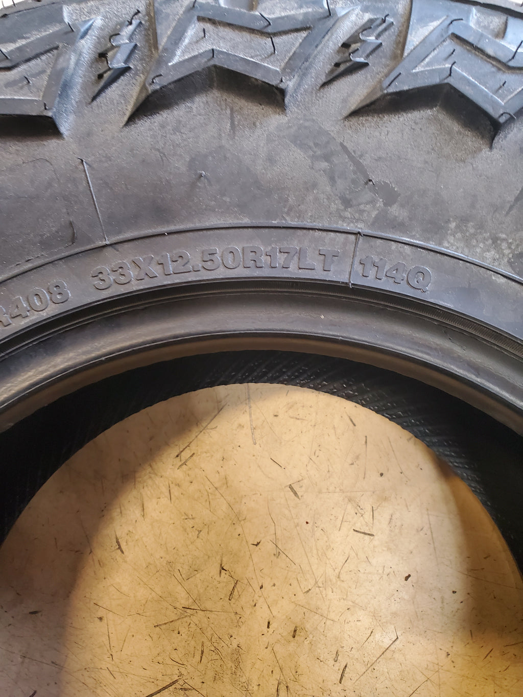 THUNDERER TRAC GRIP M/T R408 BSW LT 33 12.50 17 114Q 8PLY MUD TIRE TH2300