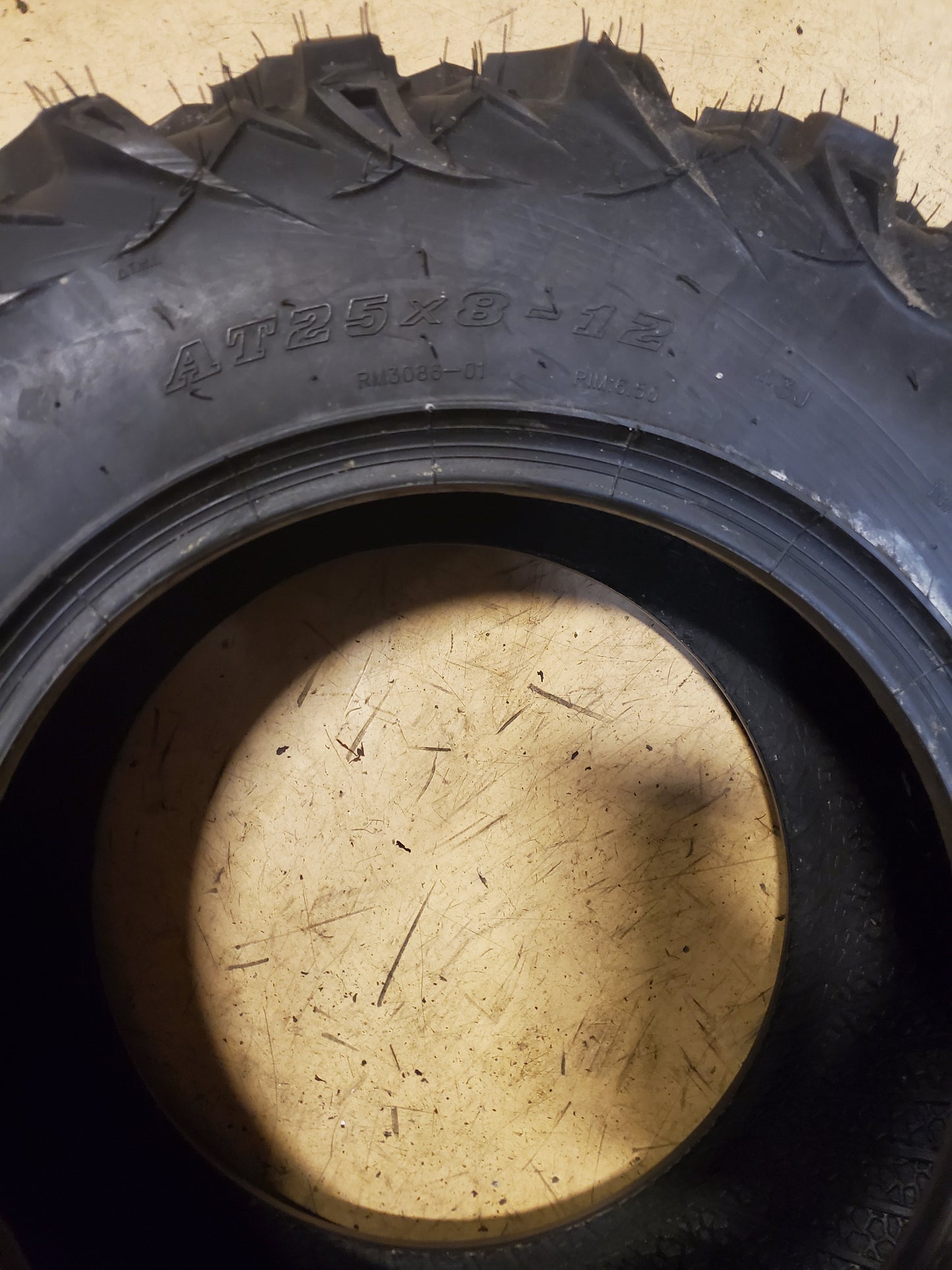 NOS TUSK MUD FORCE BSW AT 25 8 12 43J 6PLY ATV/UTV TIRE 1867490001