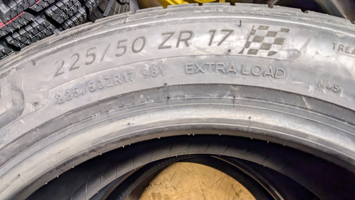 2 MICHELIN PILOT SPORT ALL SEASON 4 BSW P 225 50 17 98Y XL ALL SEASON TIRE 19719