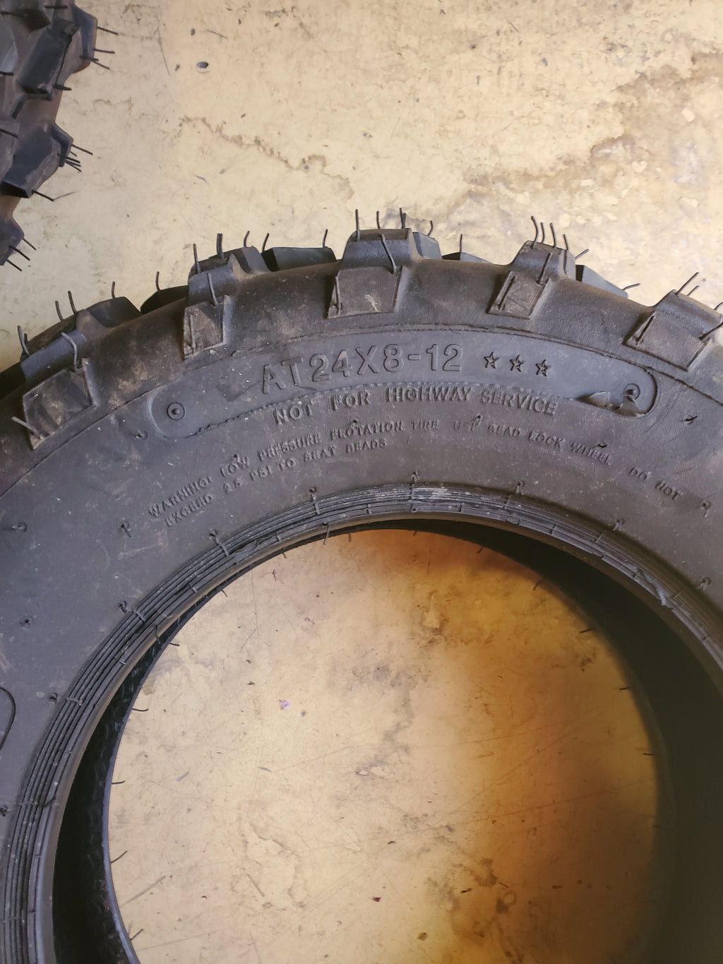 NOS CARLISLE AT489 BSW AT 24 8 12 4PLY ATV/UTV TIRE 6P0819