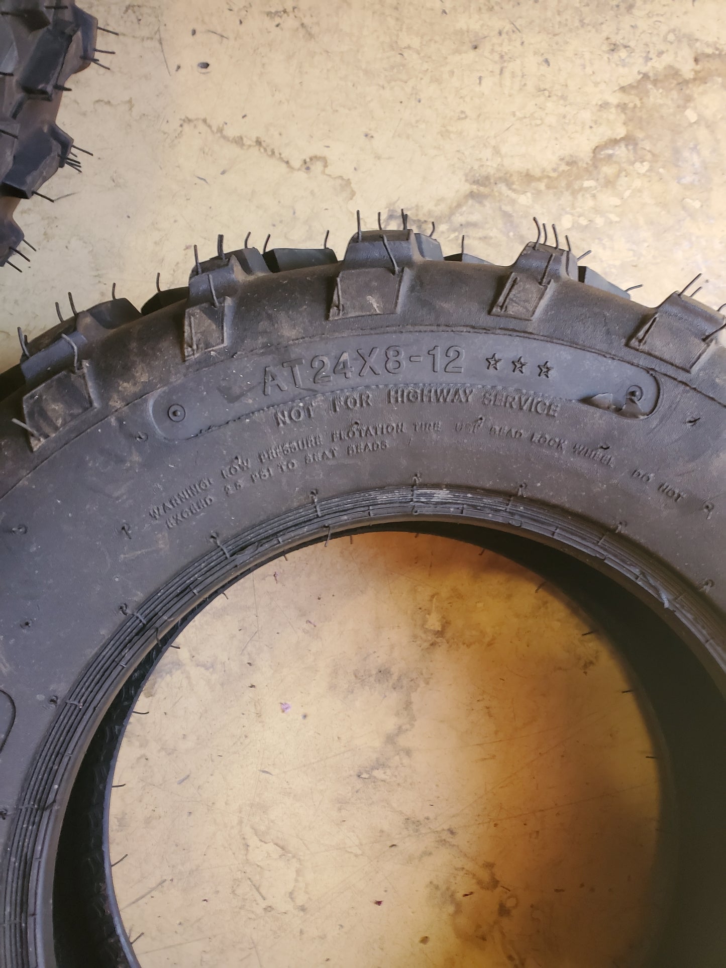 NOS CARLISLE AT489 BSW AT 24 8 12 4PLY ATV/UTV TIRE 6P0819