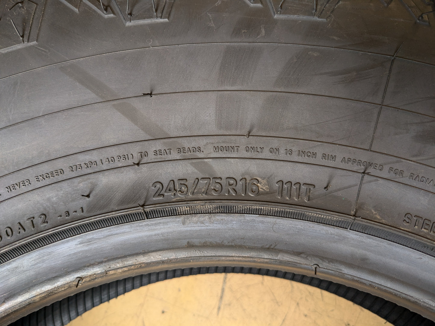 BIG O BIG FOOT A/T II BSW P 245 75 16 111T ALL SEASON TIRE 2457516