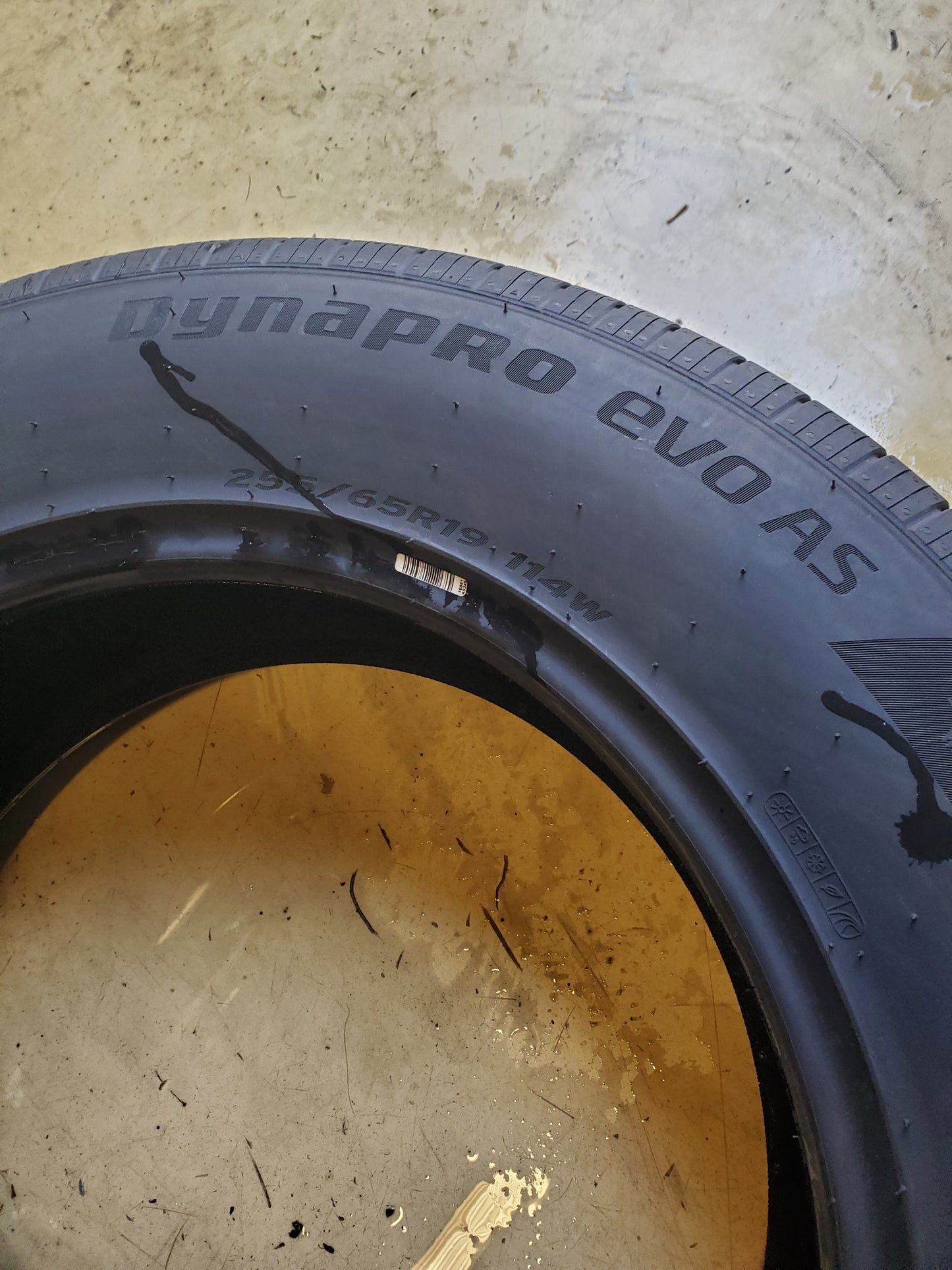 HANKOOK DYNAPRO EVO AS BSW P 255 65 19 114W ALL SEASON TIRE 1036108